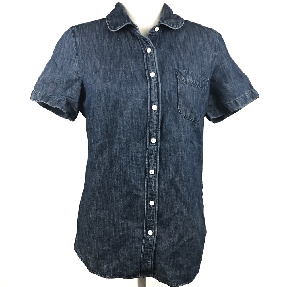 Women’s j.crew chambray shirt button size 4